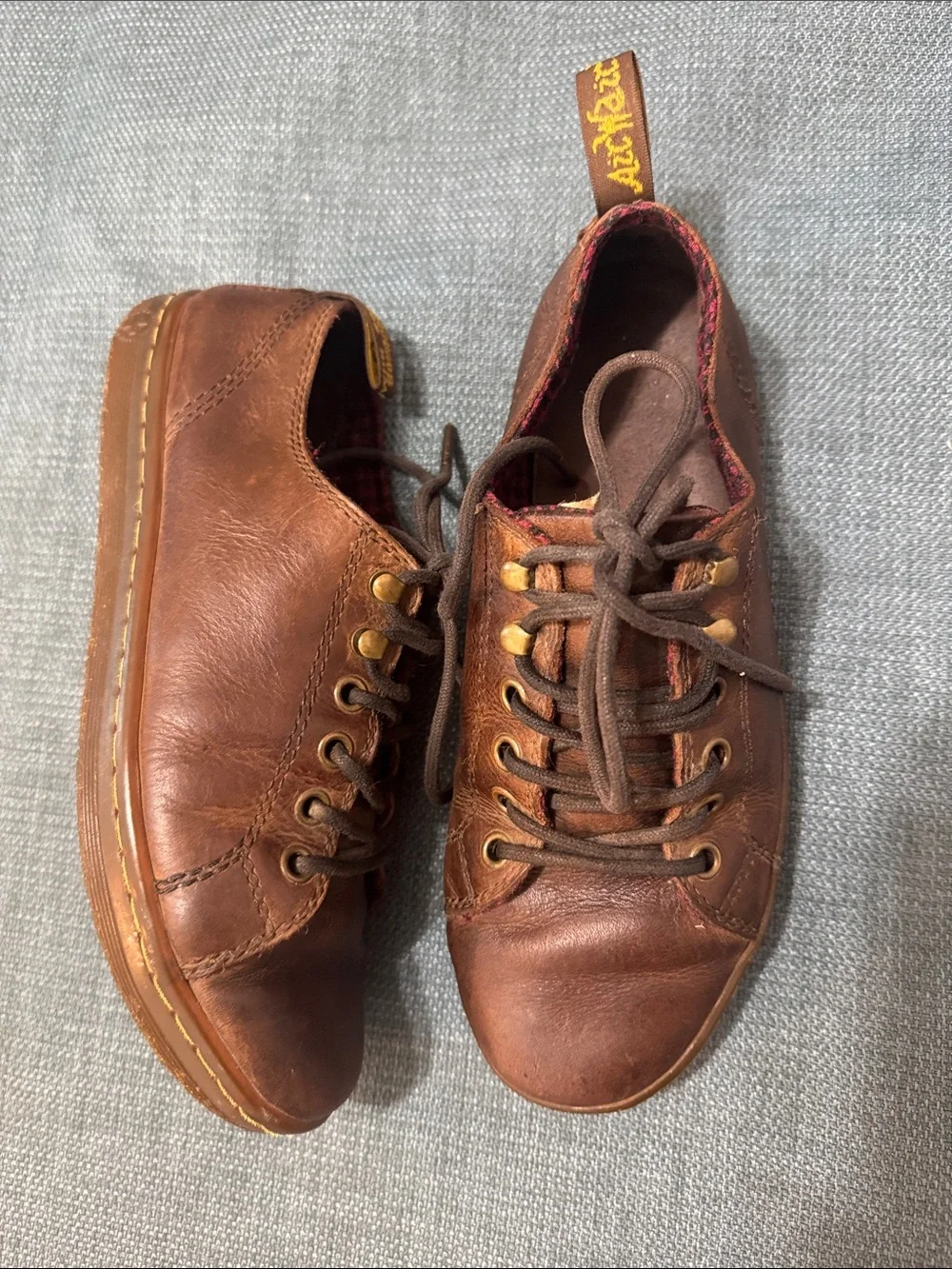 Dr. Martens Samira Lace-Up Shoes Women's Size 7 Brown Leather AW004 Vintage